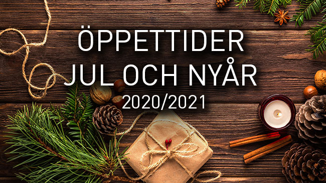 Öppettider jul och nyår 2020!