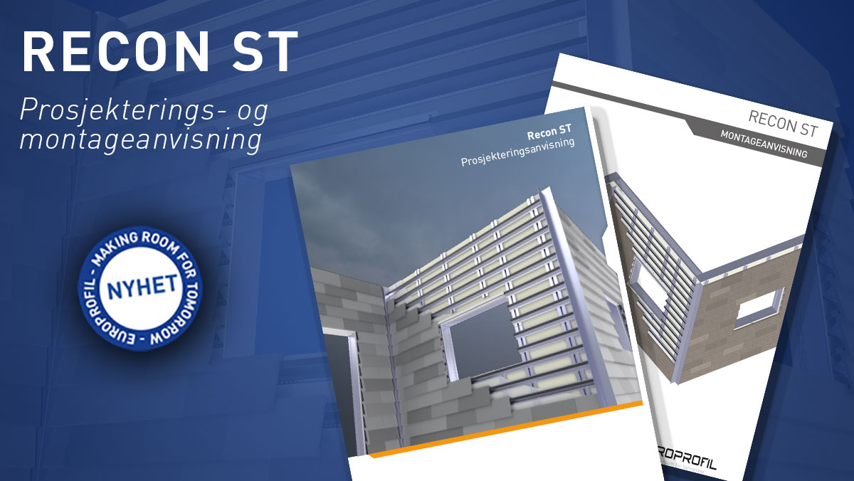 Recon ST - fasadesystem for kledning av teglstein